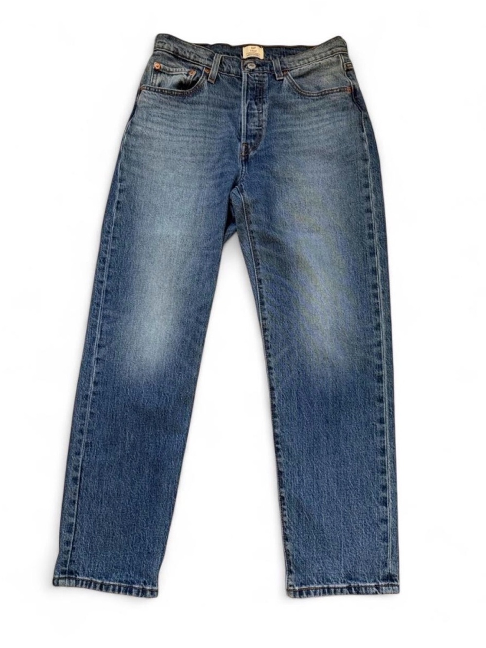 Levi's 501 Women's Ankle Crop Classic Blue Straight Jeans